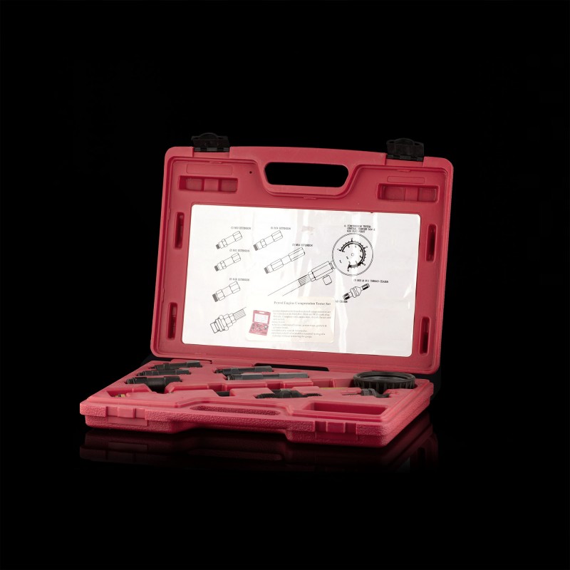 Компрессометр профессиональный бензиновый, набор со сменными насадками ATP-2073A