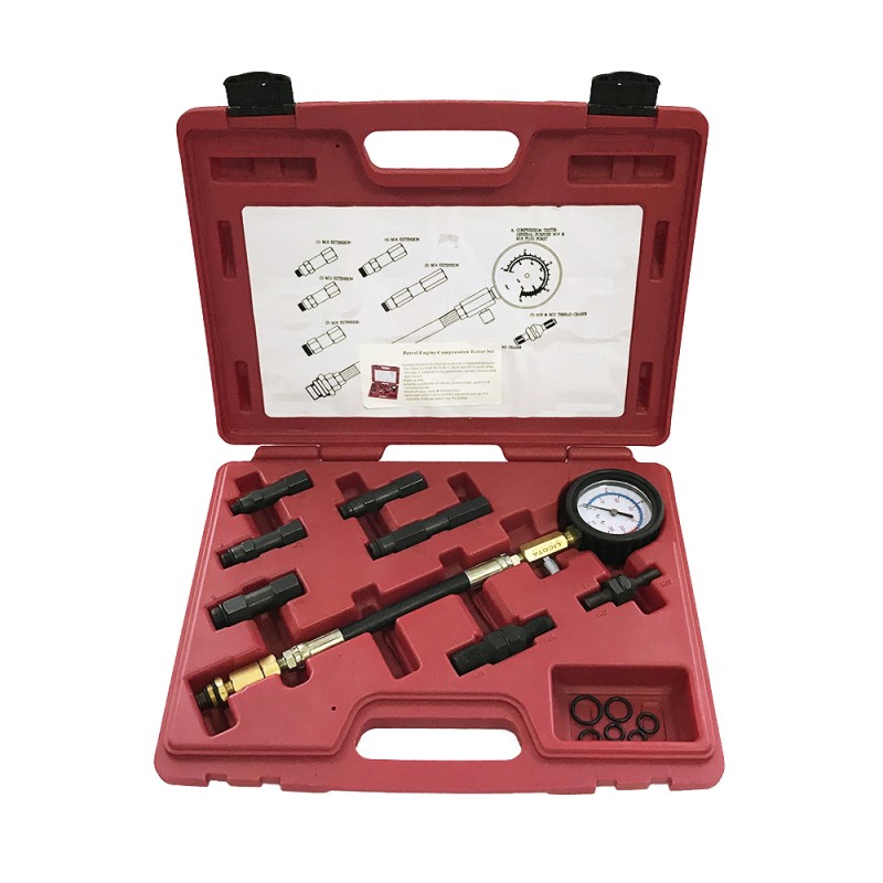 Компрессометр профессиональный бензиновый, набор со сменными насадками ATP-2073A